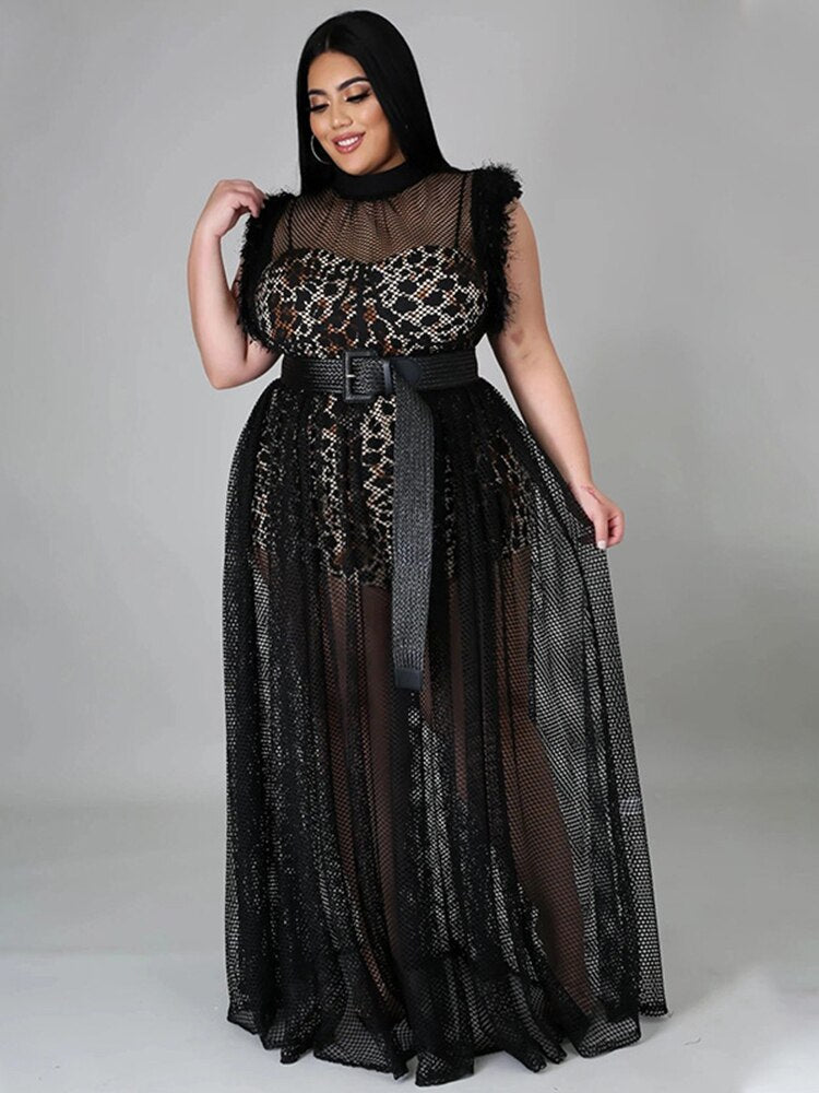 Levoire | Bralette En Matériau En Filet Robes Maxi & Ensembles De Bodysuit Noir