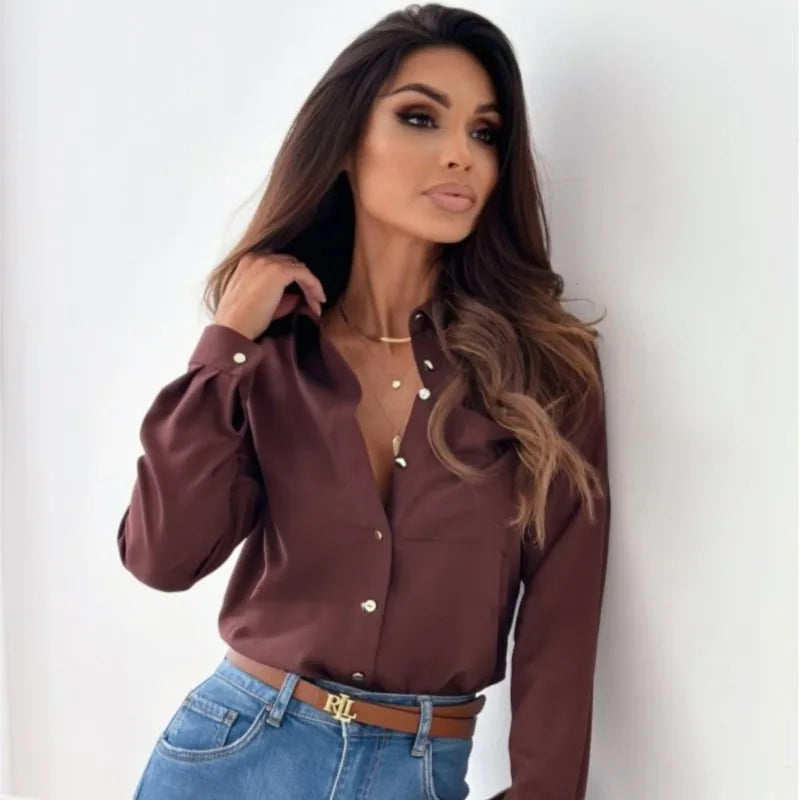 Levoire | Chemise élégante pour le printemps Braun
