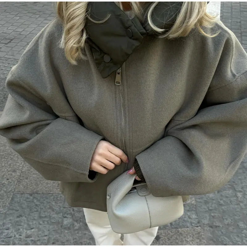 Levoire | Veste Décontractée Ample Avec Capuche Gris