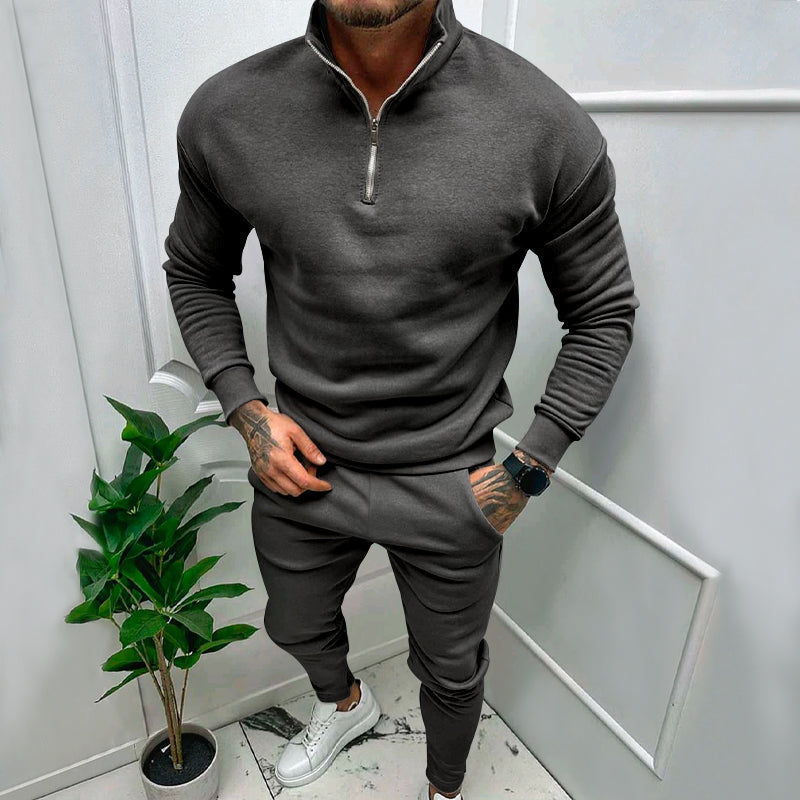 Levoire | Ensemble De Sport Avec Zip Gris Foncé