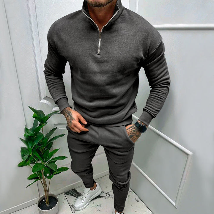 Levoire | Ensemble De Sport Avec Zip Gris Foncé