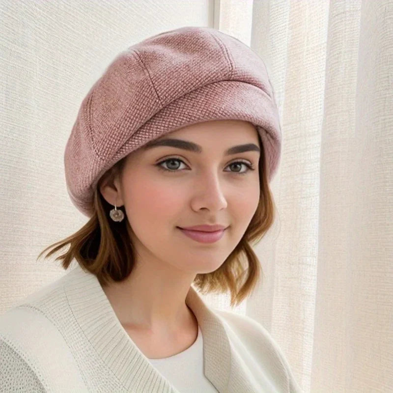 Levoire | Béret En Laine Élégant Pour Femme Rose