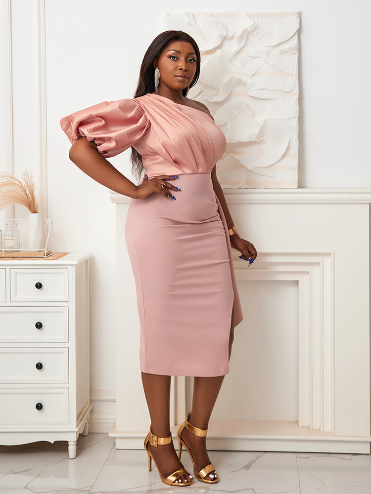 Levoire | En-Épaule Sans Manches Bodycon Midi Robe