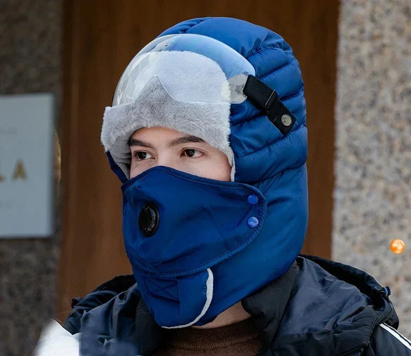 Levoire | Ski Hiver Unisexe Vent Et Lunettes Bleu