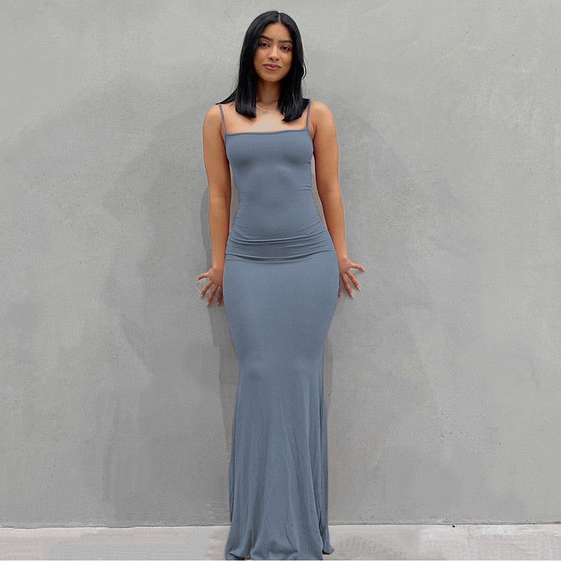 Levoire | Élégante Robe De Soirée Bodycon Confortable Gris-bleu