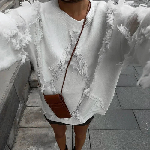 Levoire | Pull Surdimensionné Avec Franges