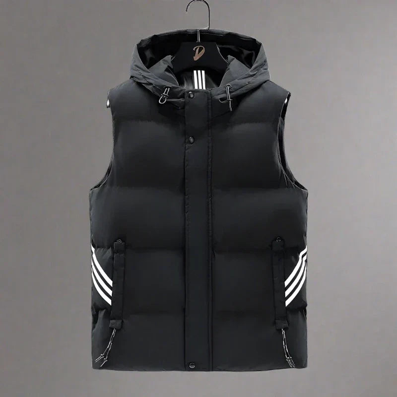 Levoire | Veste De Sport Pour Hommes Matelassée Avec Capuche Noir