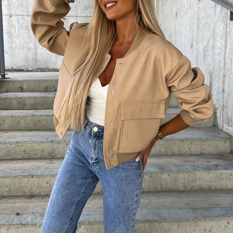 Levoire | Veste De Loisirs À La Mode Pour Femmes Kaki