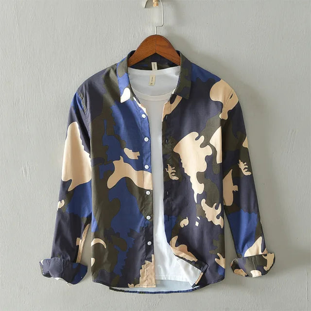 Levoire | Chemise Decontractee Imprimee Creatif Hommes Bruin 2