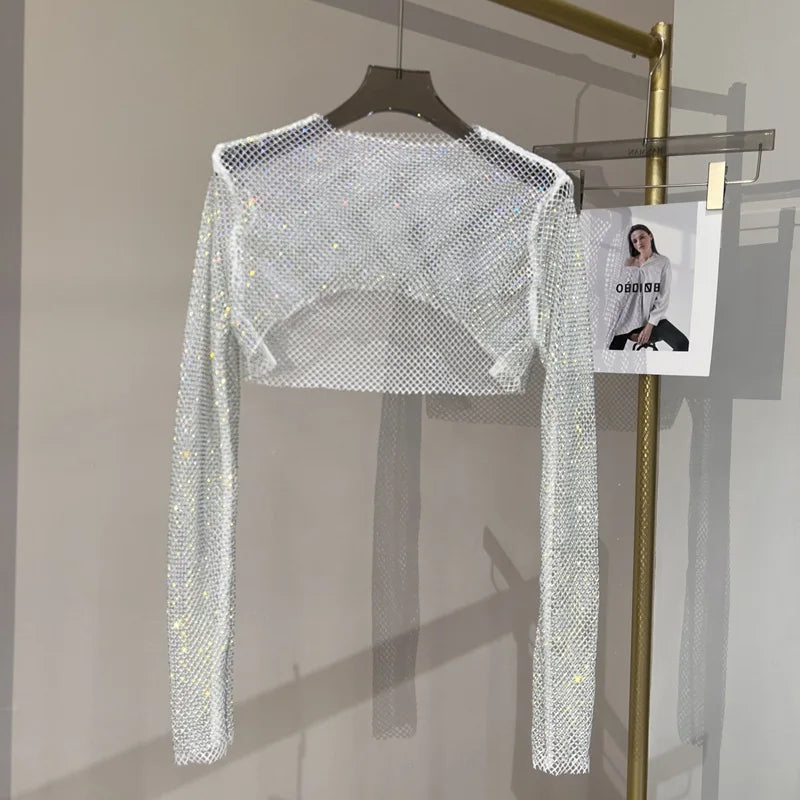 Levoire | Diamond Manches Longues Meshtop Blanc Taille unique