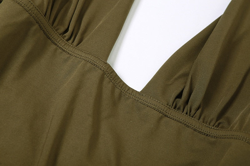 Levoire | Dyp V-Décolleté Dos Nu Sans Bretelles Maxi Robe