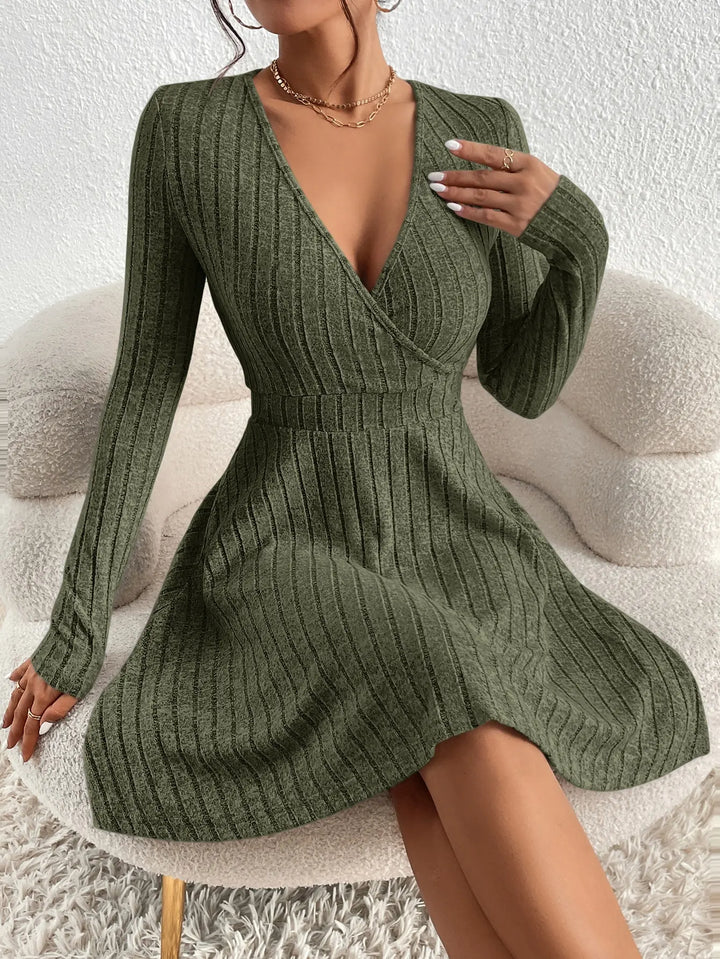 Levoire | Robe Moulante En Maille Vert armée