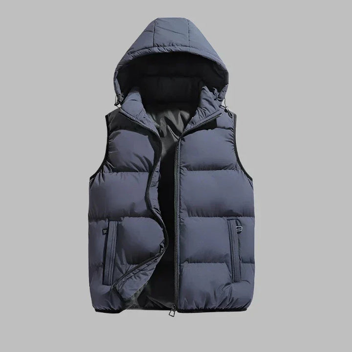 Levoire | Veste Intermédiaire Rembourrée Avec Capuche Amovible Pour Hommes Gris