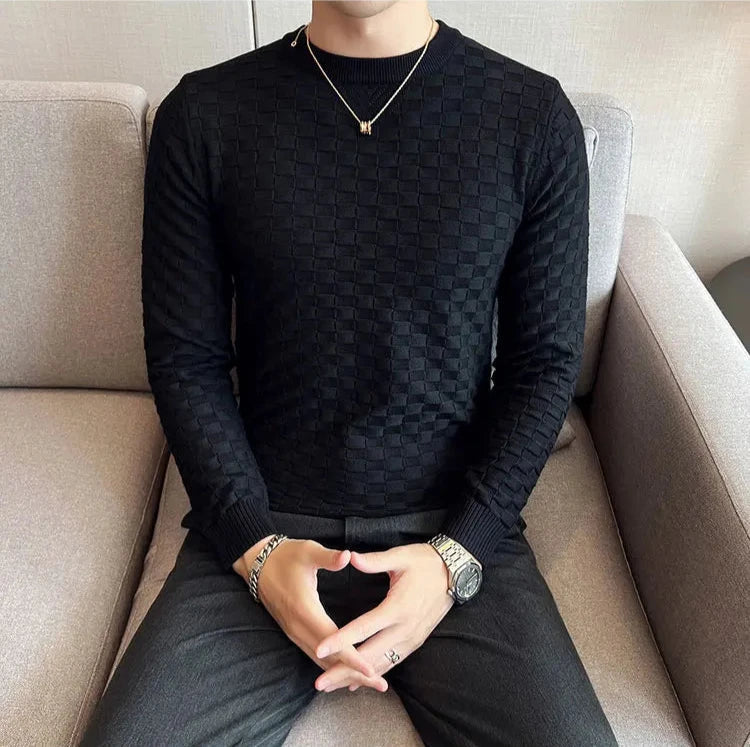 Levoire | Pull Élégant Pour Homme Avec Un Motif À Carreaux Marqué