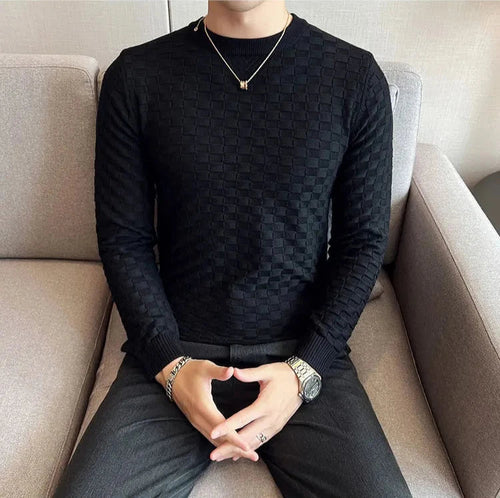 Levoire | Pull Élégant Pour Homme Avec Un Motif À Carreaux Marqué