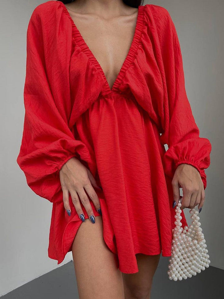 Levoire | Robe D'Été Élégante À Manches Longues Rot
