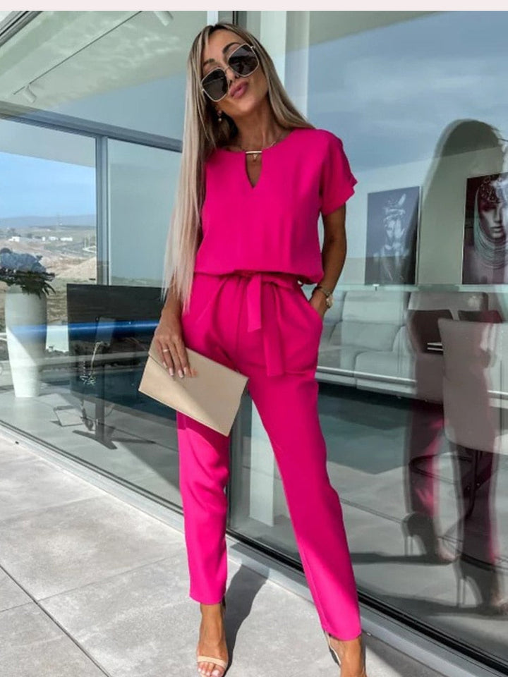 Levoire | Pantalon Large Salopette D'Été Fuchsie