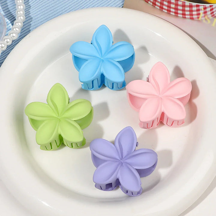 Levoire | De 4 Barrettes Fleurs Hawaïennes Roses Pour Femmes