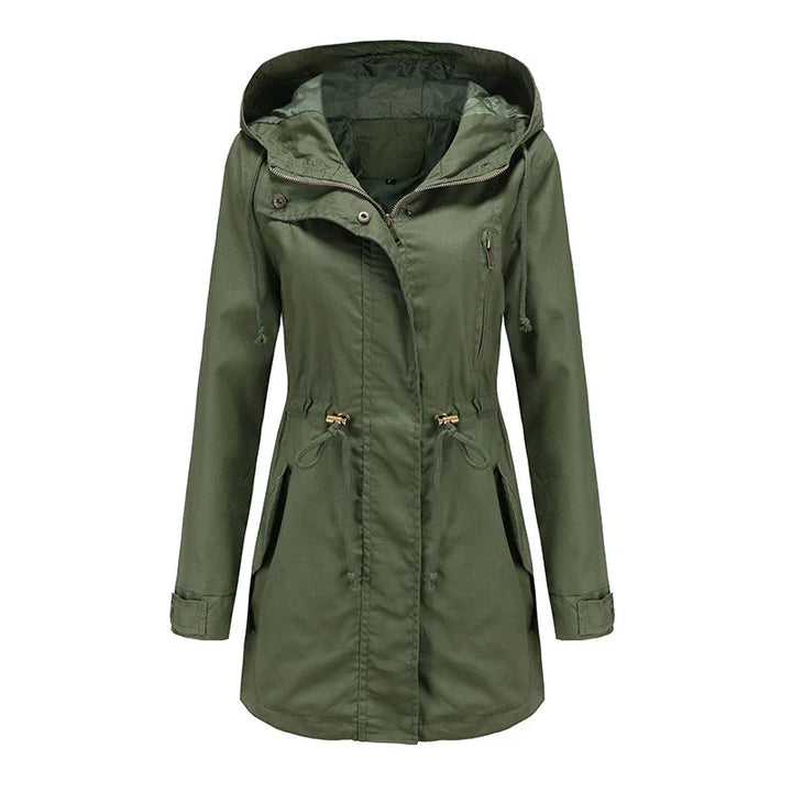 Levoire | T Trench En Coton Avec Capuche vert olive