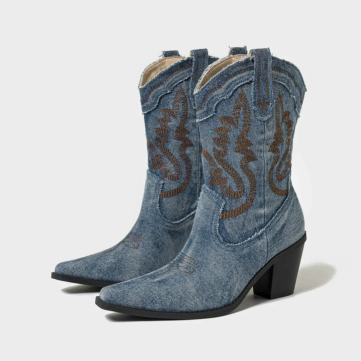 Levoire | Bordatoituneet Lännen Cowboy-Bottes Pour Femmes