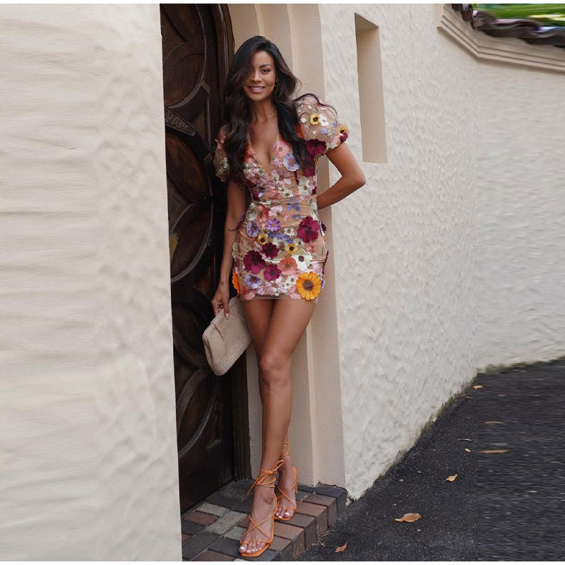 Levoire | Robe Femme Asymétrique Inspirée Par Les Fleurs