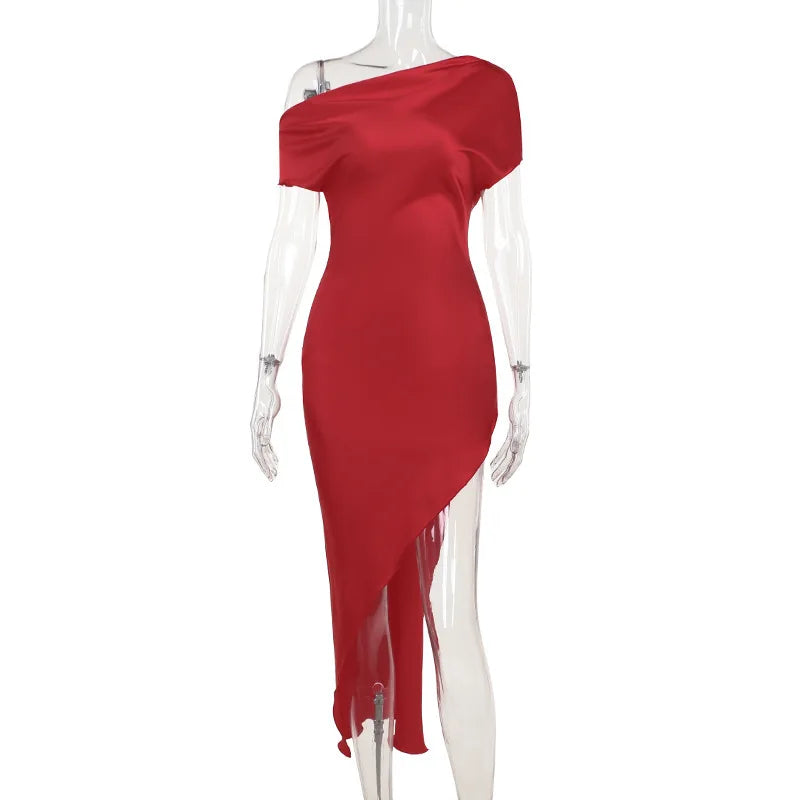 Levoire | Robe Maxi Fendue À Encolure Dégagée, À Dos Décolleté Et À Bretelles Droites