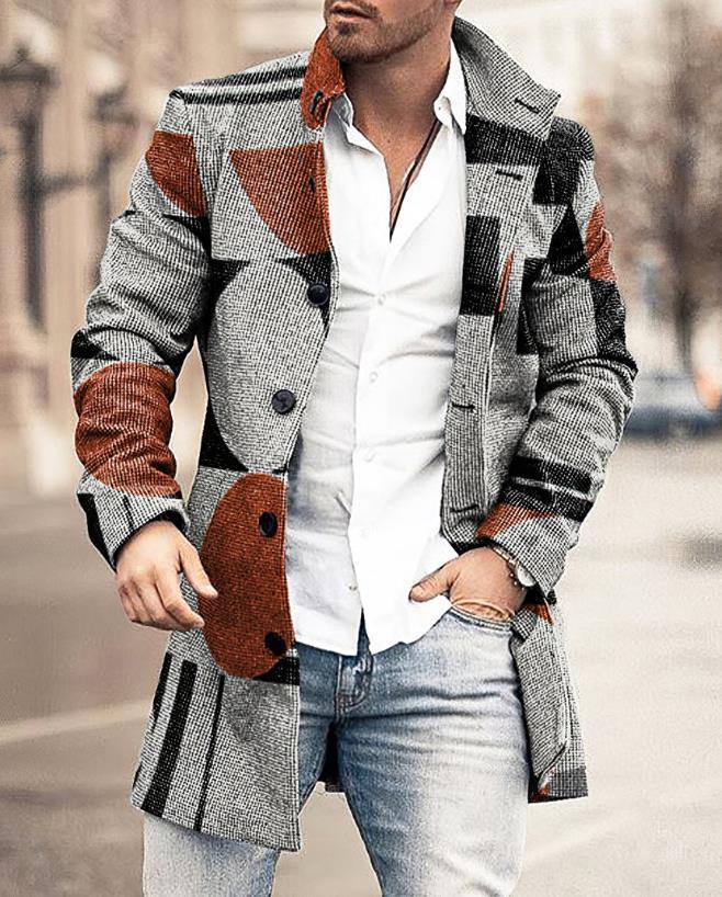 Levoire | Veste D'Extérieur Coupe-Vent Pour Hommes Gris marron foncé
