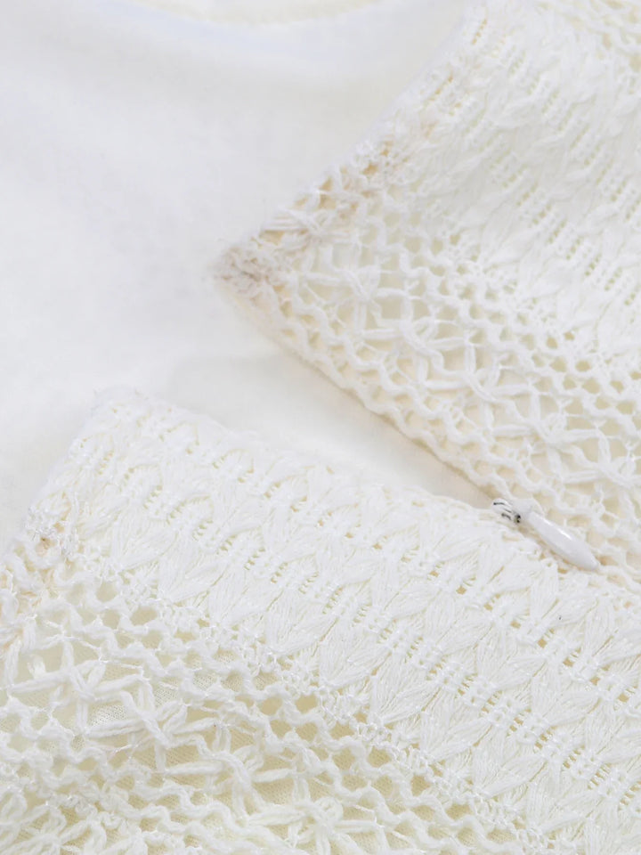 Levoire | Robe Mini/Longue À Col Cheminée Tricotée Frangée