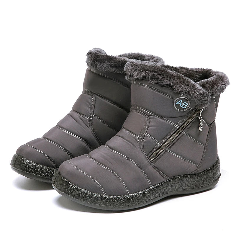 Levoire | Bottes D'Hiver Pour Femme Avec Zip Gris