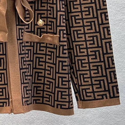 Levoire | Style Européen 3 Pièces V-Entraînement Femmes Tricot -Haut-Pantalons Ensemble