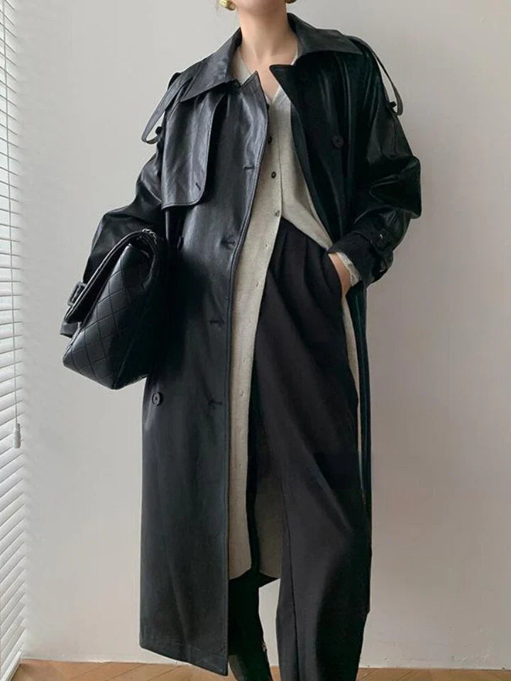 Levoire | Trench-Coat Décontracté Pour Femmes Noir