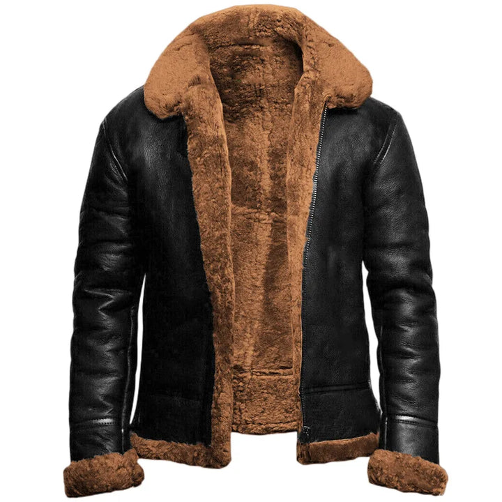 Levoire | Veste D’Hiver En Cuir Élégante Brun