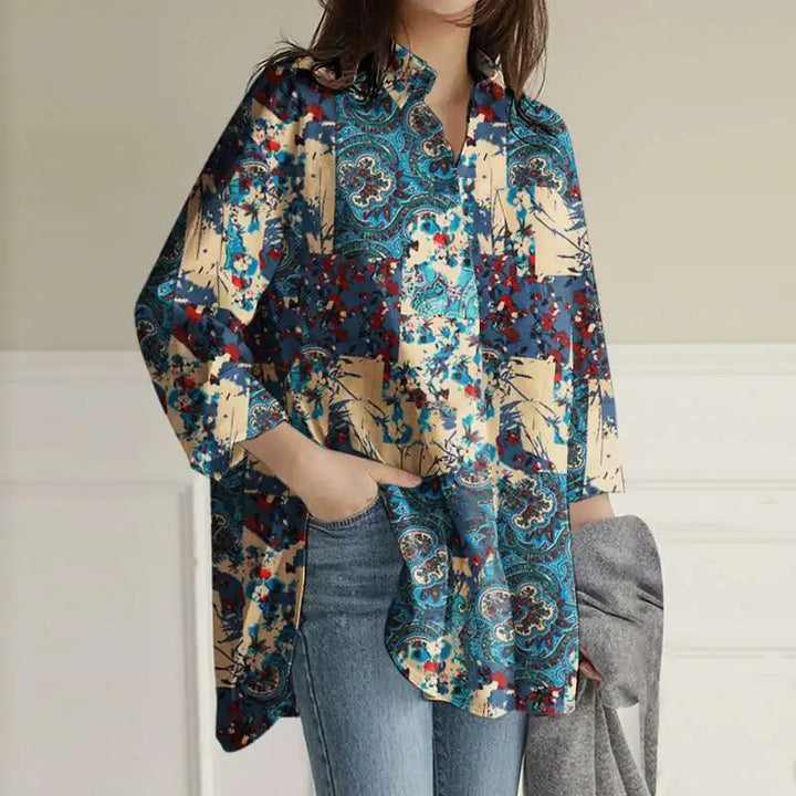 Levoire | Chemise Avec Impression Vintage Bleu