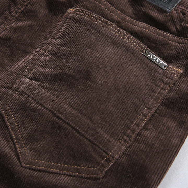 Levoire | Pantalons En Velours Côtelé Élastiques Pour Hommes