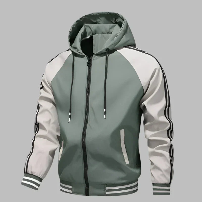 Levoire | Pull À Capuche Pour Homme Avec Zip Pour La Vie Quotidienne Vert