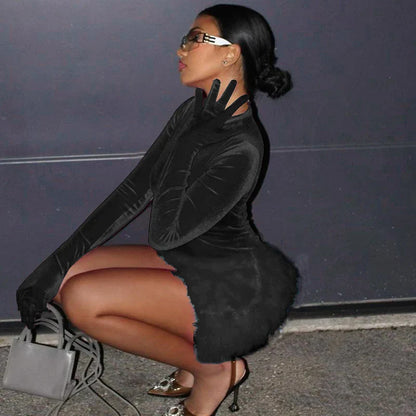 Levoire | Velours Manches Longues Gants Simples