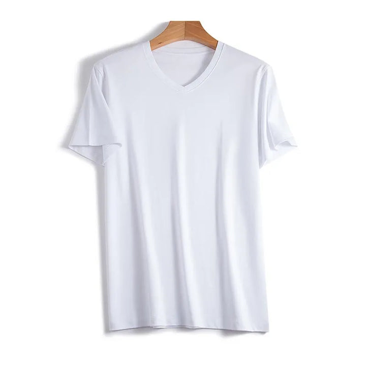 Levoire | Chemise en soie élégante Robe blanche à décolleté en V