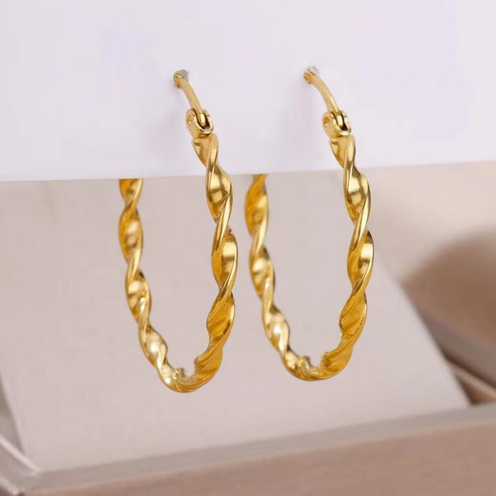 Levoire | Boucles D'Oreilles En Or Kierretty (32Mm)
