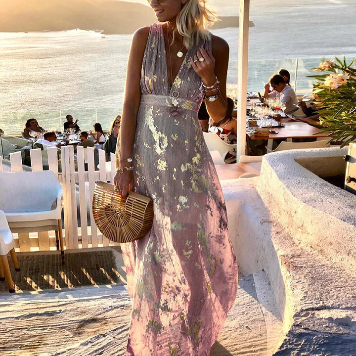 Levoire | Robe D'été Fluide Pour Femme - Maxi Rose