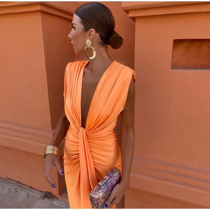 Levoire | Dyp Robe Sans Manches V Profond Tendance Longue