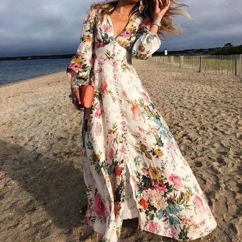 Levoire | Robe Avec Motif Floral Coloré