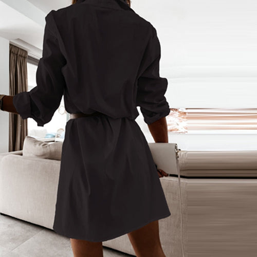 Levoire | Robe Chemise Oversize Manches Longues Décontractée