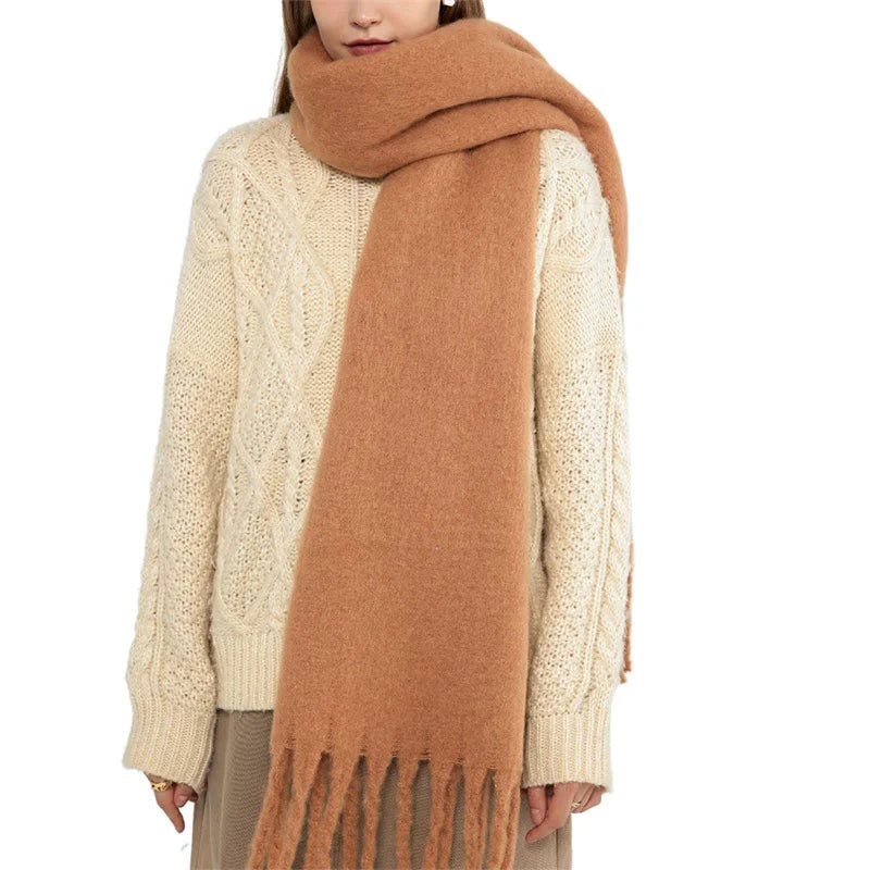 Levoire | Écharpe De Luxe En Cachemire Pour Femme Avec Franges