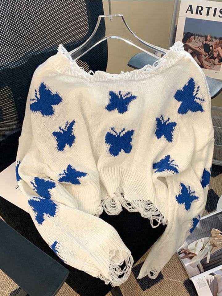 Levoire | Pull À Motifs De Papillons Pour Femmes