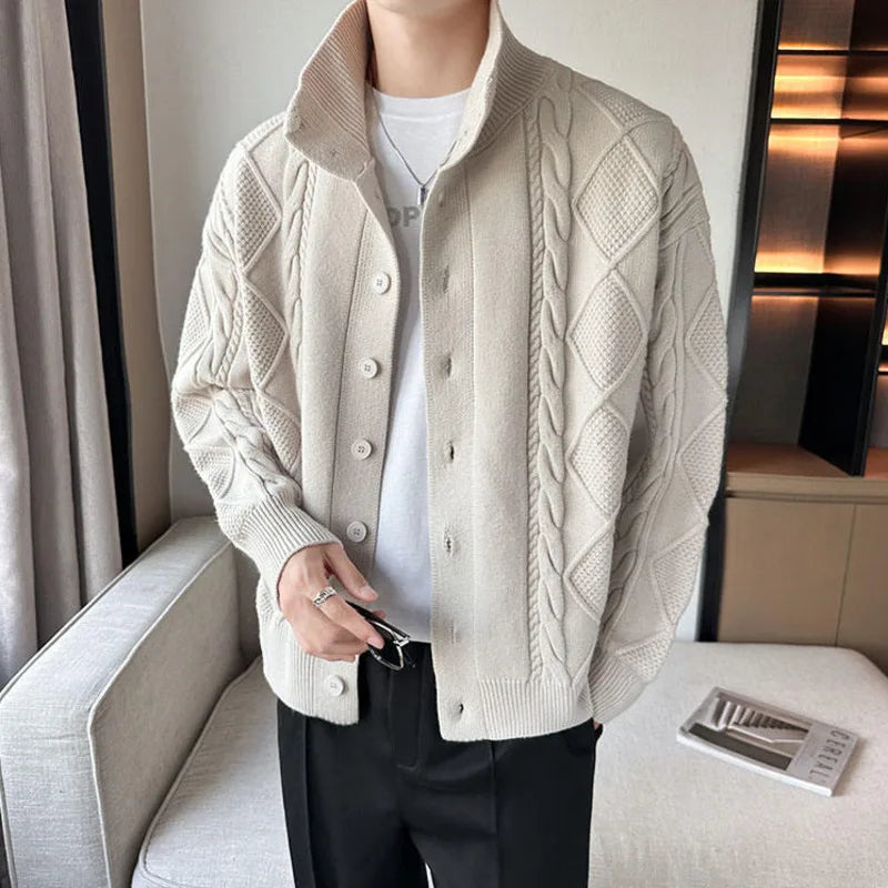Levoire | Pull rétro à manches longues avec boutons plus chaud Beige