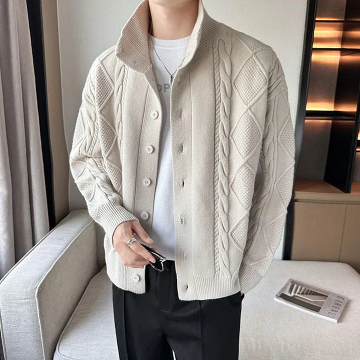 Levoire | Pull rétro à manches longues avec boutons plus chaud Beige