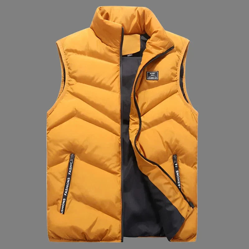 Levoire | Veste Intermédiaire Matelassée Élégante Pour Hommes Jaune