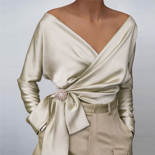 Levoire | Veste Enveloppante Satinée À Nouer