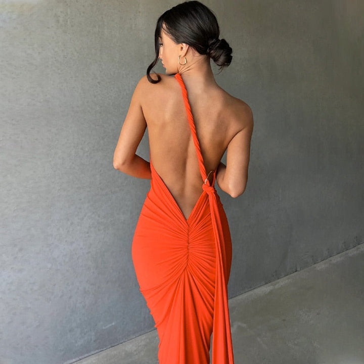 Levoire | Une Épaule Dos Lié Sans Manches Maxi-Vêtements
