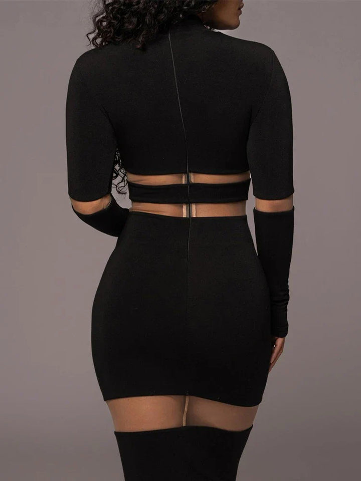 Levoire | Robe Midi Noire Élégante